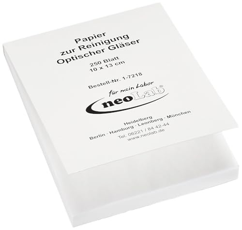 neoLab Linsenreinigungspapier, 13cm x 10cm, 250 Blatt/Block von neoLab