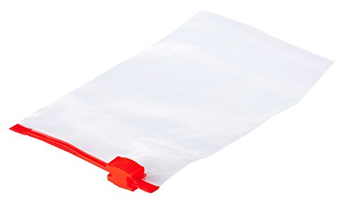 neoLab LDPE Ziplock Beutel mit Verschluss Rot, Transparent, 310mm x 220mm, 100 Stück von neoLab