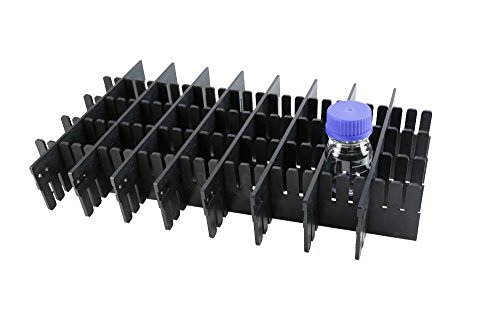 neoLab Polypropylen Rastereinsatz für 15 x 500ml Flaschen, Schwarz, 500mm x 300mm x 80mm neoLab Polypropylen Rastereinsatz für 15 x 500ml Flaschen, Schwarz, 500mm x 300mm x 80mm von neoLab