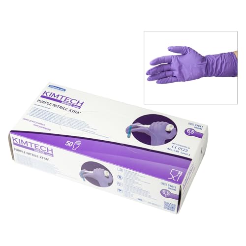 Kimberly-Clark Kimtech Nitril Handschuhe, Extra Lang, Violett, 50 Stück Kimberly-Clark Kimtech Nitril Handschuhe, Extra Lang, Violett, 50 Stück von Kimberly-Clark