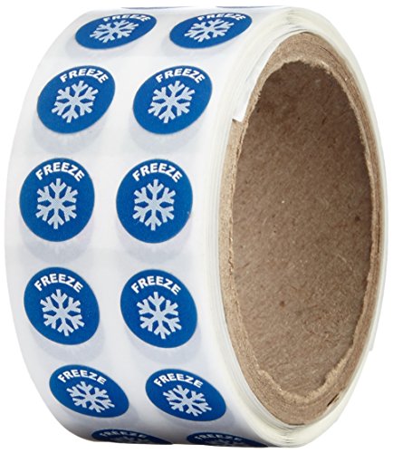neoLab Papier Warnetiketten "Freeze", Blau/Weiß, 9mm Durchmesser, 500 Stück von neoLab