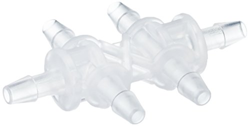 neoLab Polypropylen Doppelverbinder für 1.5mm Schlauch Innendurchmesser, Weiß, 10 Stück von neoLab