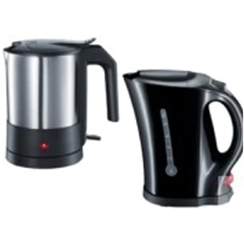 neoLab Edelstahl Wasserkocher mit Wärmeisolierender Kunststoffgriff, Silber/Schwarz, 230V, 1800W, 1.5l Kapazität, 230mm Höhe von neoLab