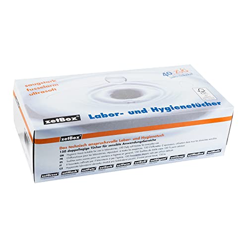 neoLab 2-1414 ZetBox Papier Labor und Hygienetücher, Ultrasoft, 21cm x 22cm, Weiß von neoLab