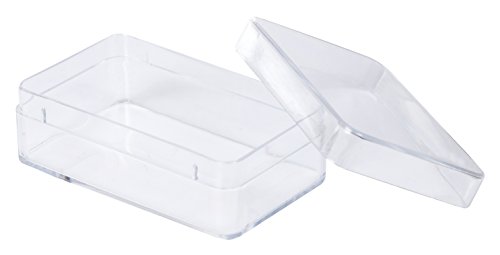 neoLab Polystyrol Rechteckdosen mit Dicht Schließendem Deckel, 24 ml, Transparent, 50mm Breite, 30mm Länge, 16mm Höhe, 10 Stück von neoLab