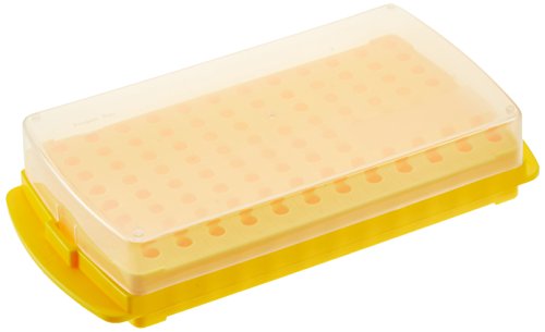 neoLab Polypropylene Combi-Rack mit Schnappdeckel für 96 Reaktionsgefäße, Gelb von neoLab