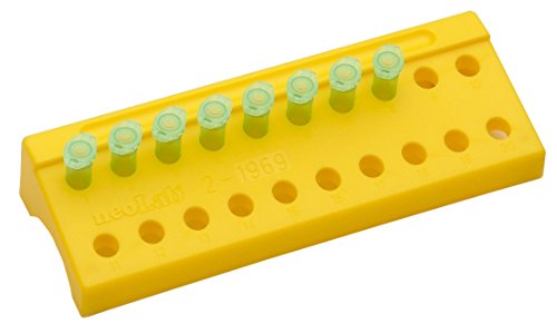 neoLabLine Polypropylen Reaktionsgefäßständer für 2 x 10 1.5/2.0 ml Gefäße, Gelb von neoLab