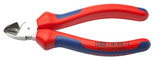 neoLab Verchromt Stahl Labor-Seitenschneider, Silber/Rot/Blau, 145 mm Länge von neoLab