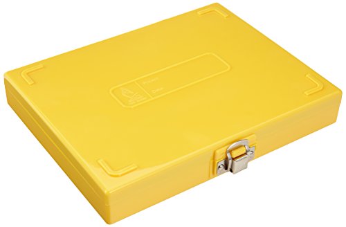 neoLabLine Polystyrol Objektträger-Kästen mit Verschluss-Clip für 100 Objektträger, Gelb, 210 mm x 179 mm x 35 mm von neoLab