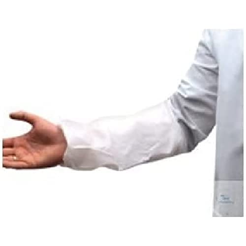 neoLab PP/PE-Laminat Armstulpen mit Beidseitigem Gummizug, Weiß, 58 cm Länge, 20 Stück von neoLab