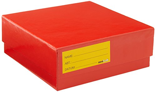 neoLab 2-2695 Kryo-Aufbewahrungsbox aus Karton 50 mm hoch, Rot von neoLab