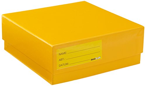 neoLab 2-2698 Kryo-Aufbewahrungsbox aus Karton 50 mm hoch, Gelb von neoLab