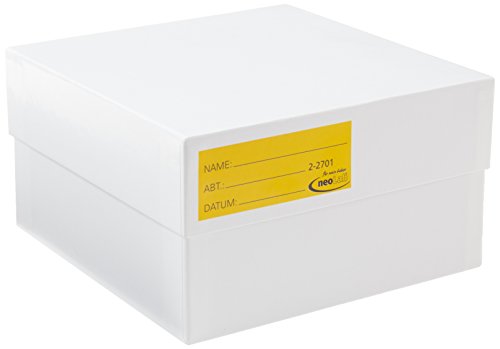 neoLab 2-2701 Kryo-Aufbewahrungs-Box aus Karton, 75 mm hoch, Weiß von neoLab