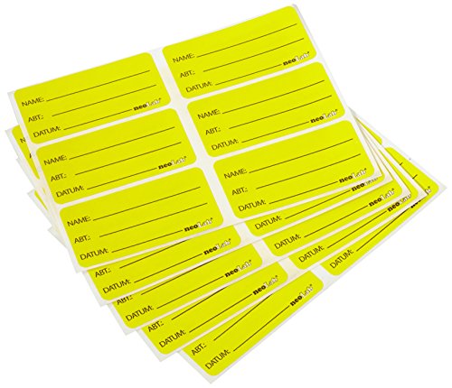 neoLab Papier Kryo-Etiketten 60 x 3 mm, 5 Bogen mit 6 Stck, Gold/Gelb, 30 Stück von neoLab