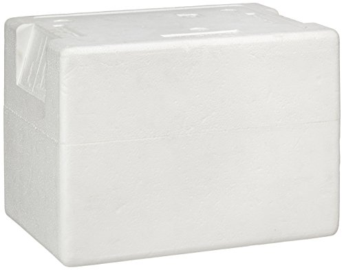 neoLab Polystyrol Sicherheitsbox für 6 x 500 ml Runden Glasflaschen, Weiß von neoLab