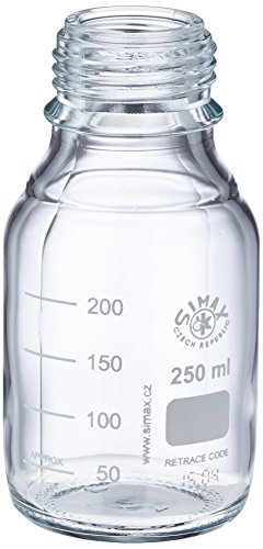 neoLab 2-3061 Laborflaschen ohne Kappe, ISO 4796 Boro-Glas 3.3 GL 45, 250 mL (10-er Pack) von neoLab