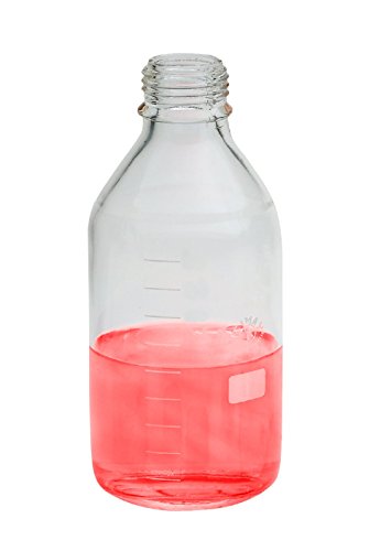 neoLab Laborflaschen ohne Kappe, ISO 4796 Boro-Glas 3.3 GL 45, 2000 ml Kapazität, Transparent, 10 Stück von neoLab