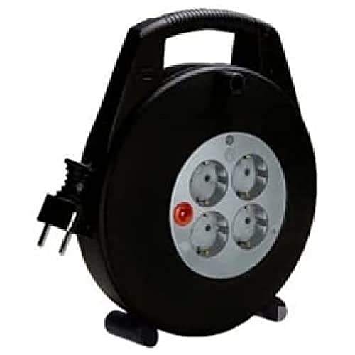 neoLab Kabelrolle mit 4 Steckdosen Elektrowächter, 10 m Kabel von neoLab