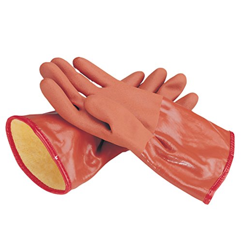 neoLab 2-4247 Kälte Schutzhandschuhe aus PVC, ca. 30 cm lang, Größe 10, Rotbraun von neoLab