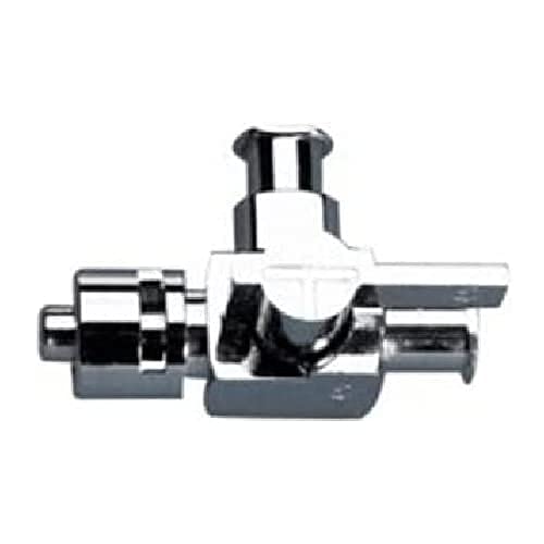 neoLab Metall-Dreiwegehahn mit Luer-Lock-Anschlüssen, 2 Luer-Lock Weiblich, 1 Luer-Lock Männlich von neoLab