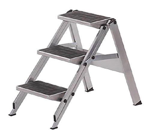 neoLab Aluminium Sicherheits-Trittleiter, 3 Stufen, 0.69m Standhöhe von neoLab