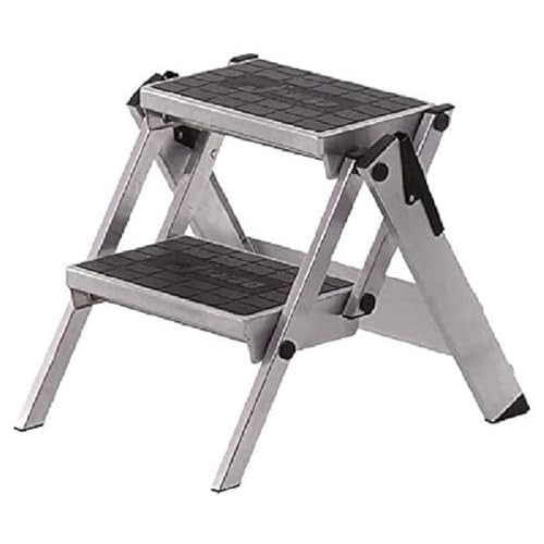 neoLab Aluminium Sicherheits-Trittleiter, 2 Stufen, 0.46m Standhöhe von neoLab