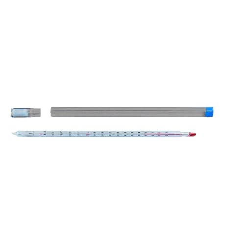 neoLab 2-9799 Thermometer ohne Quecksilber, -10 Grad bis +50 Grad C, 20 cm lang, rote Füllung von neoLab