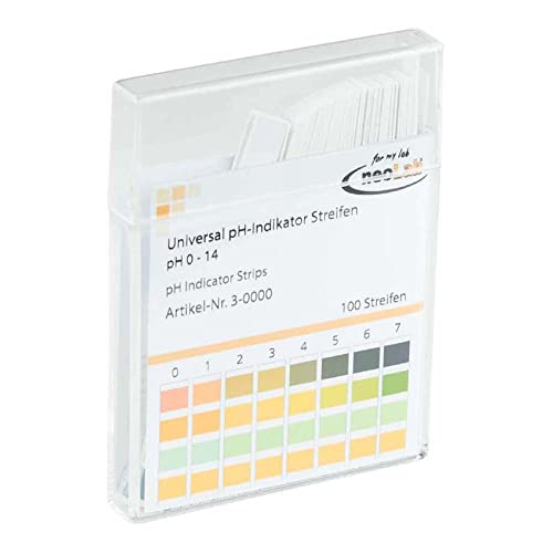 neoLabLine pH-Teststreifen, 80mm Länge, 6mm Breite, 100 Stück von neoLab