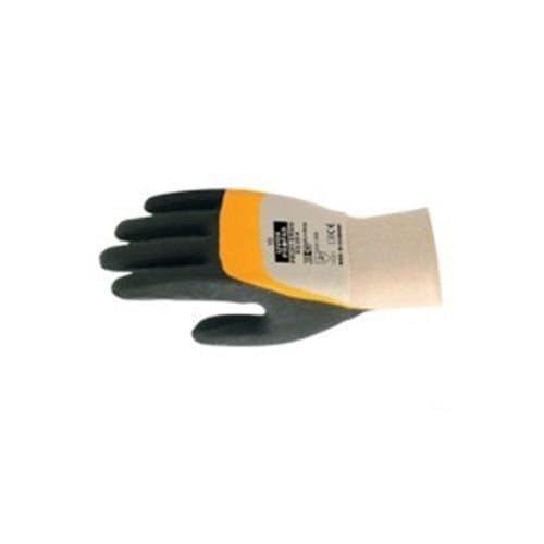 neoLab 3-0002 Profi-Schutzhandschuhe mit Nitrilbeschichtung, Uvex, Paar, Größe 9 schwarz|gelb|weiß von neoLab