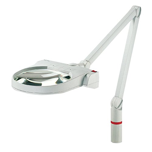 neoLab Standleseglas mit Beleuchtung und Tischklemme, PTFE, Weiß, 220mm Durchmesser von neoLab