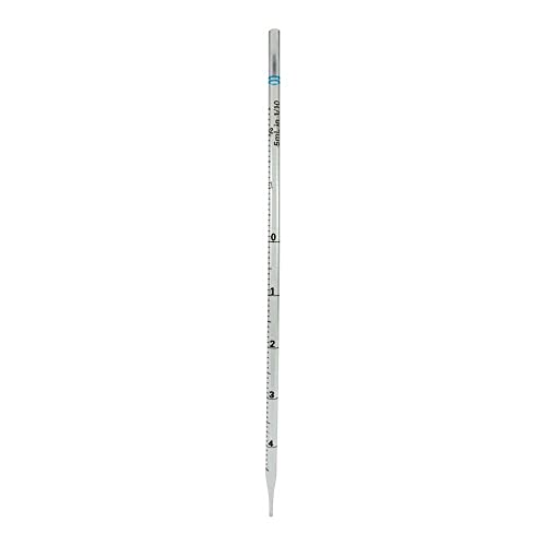 Moonlab Polystyrol Serologische Pipetten, Einzeln Steril Verpackt, Transparent, 5 ml Kapazität, 340mm Länge, 200 Stück von neoLab
