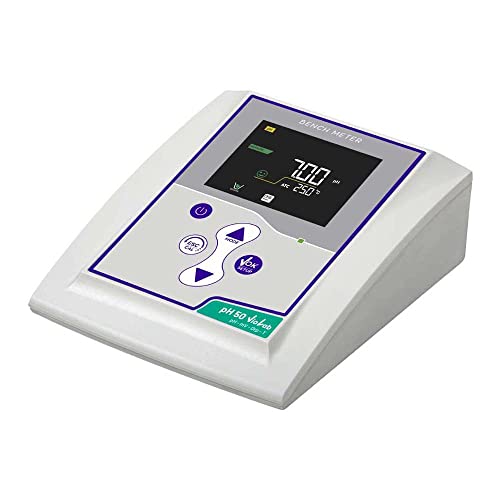 neoLab 4-3102 XS pH 50 Vio Komplett Lab Kit Inklusive pH Elektrode 201T DHS mit Temperatur Sensor innen und BNC, 45mm x 160mm x 140mm, Grau/Weiß von neoLab