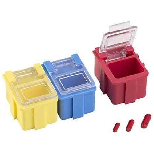 neoLab PTFE Mikro Magnetrührstäbchen Set, Rot/Blau/Gelb, 5mm x 2mm/7mm x 2mm/10mm x 3mm Größen von neoLab