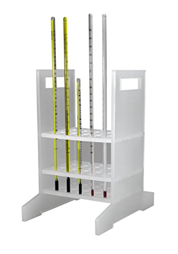 neoLab Polypropylen Pipettengestell Reckteckig für 50 Pipetten, Weiß, 213mm Länge x 114mm Breite x 222mm Höhe von neoLab