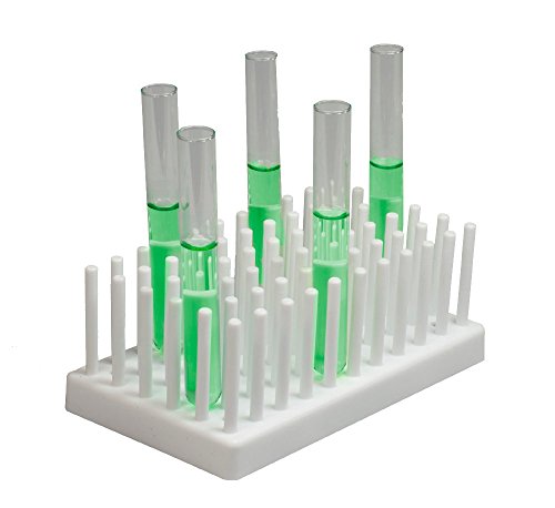 neoLab Polypropylen Reagenzglasgestell, 5 x 10 Plätze, Weiß, 100mm Länge x 180mm Breite x 67mm Höhe von neoLab