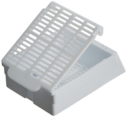 neoLab Polyoxymethylen Einbettkassetten Macrosette mit Deckel, Weiß, 28.5mm Länge x 40mm Breite x 13mm Höhe, 250 Stück von neoLab