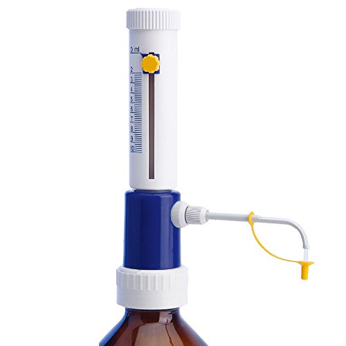 neoSpenser PTFE/Platin-Iridium/Borosilikatglas Flaschenaufsatz Dispenser, 1 bis 5mL, Unterteilung 0.1mL, Mehrfarbig von neoLab