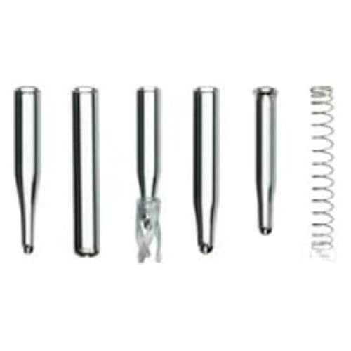 neochrom Borosilikatglas Mikroeinsätze, Boden Flach mit Enger Öffnung, 0.2mL Kapazität, Klar, 31mm Höhe x 5mm Durchmesser, 100 Stück von neochrom