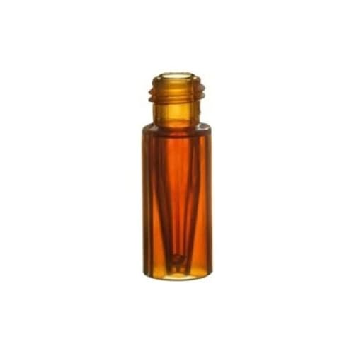 neochrom Borosilikatglas TopSert Kurzgewindeflasche mit Glas-Mikroeinsatz, 0.2mL Kapazität, Klar, 32mm Höhe x 11.6mm Durchmesser, 100 Stück von neoLab
