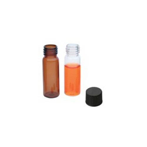 neochrom Borosilikatglas Gewindeflaschen mit Schriftfeld und Füllmark, 1.5mL Kapazität, Braun, 32mm Höhe x 11.6mm Durchmesser, 100 Stück von neochrom