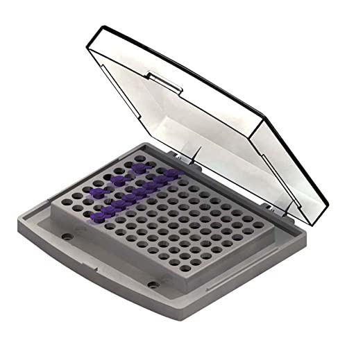 neoLab 7-0922 Aluminium WB Reaktions Wechselblöcke für 96 x 0.2ml PCR Reaktionsgefäße, Für 6mm Ø Gefäße, Grau von neoLab