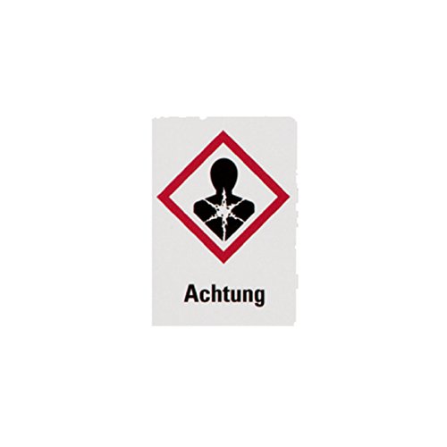 neoLab 7-1960 Gefahrensymbole GHS08 Gesundheitsgefahr+Achtung, Papier 26 x 37 mm, 1000 (1000-er Pack) von neoLab