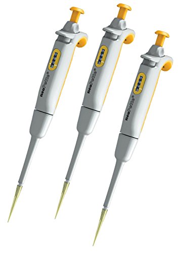 neoLab neoPette Mikroliterpipette, 20µL-200µL Kapazität, Weiß/Gelb von neoLab