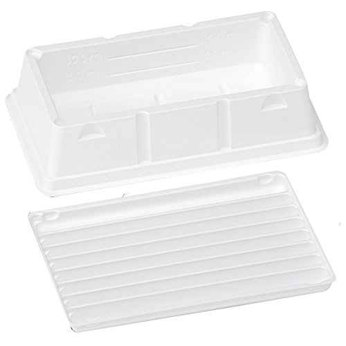 neoLab Polystyrol Pipettierwanne, 50mL Kapazität, Unsteril, Weiß, 100 Stück von neoLab