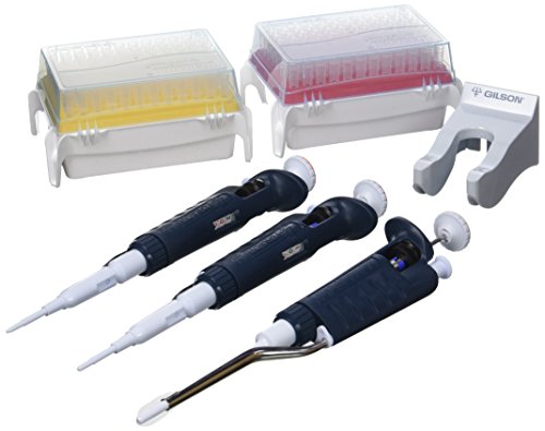 Gilson PIPETMAN Micro-Volume Kit mit P2G, P10G, P100G Mikrolieterpipetten und Pipettenspitzen, Mehrfarbig von neoLab