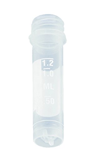 neoLab Polypropylen Reaktionsgefäße, Graduiert, Selbststehend, 2.0mL Kapazität, Transparent (Milchig), 42mm Höhe x 11mm Durchmesser, 1000 Stück von neoLab