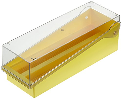 neoLabLine Polystyrol Objektträger-Magazin mit 100-200 Plätzen, Gelb, 245mm x 82mm x 86mm von neoLab