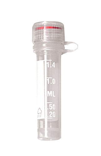 neoLab Polypropylen neoScrew-Microtubes mit Kappe und Lasche, Selbststehend, Steril Graduiert, Transparent, 2.0mL Kapazität, 500 Stück von neoLab