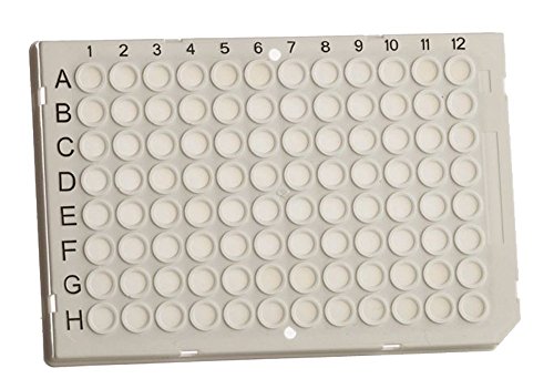 neoLab 7-5204 96well PCR-Platte, halber Rand, Niederprofil für Roche LC 480, Weiß (50-er Pack) von neoLab