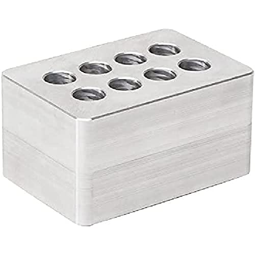 neoLab Aluminiumblock für 5 mL Eppendorf-Reaktionsgefäße, Silber, 115mm x 80mm x 60mm neoLab Aluminiumblock für 5 mL Eppendorf-Reaktionsgefäße, Silber, 115mm x 80mm x 60mm von neoLab